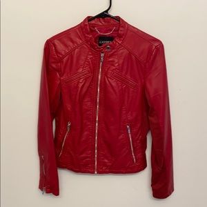 Red leather jacket🔥